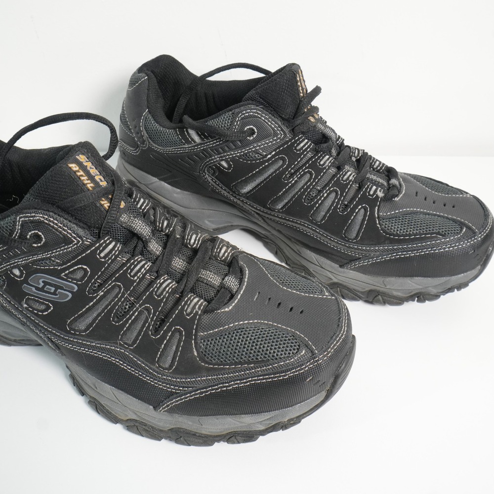 Skechers After Burn Sneakers Mens 10.5 Black Extra Wide Fit Memory Foam 50125EWW - Picture 3 of 9